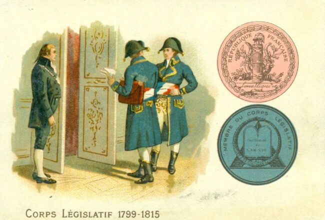 Corps législatif 1799-1815 : République Française (chromo Chicorée Extra À la Belle Jardinière).