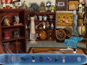 Find the objects in antique shop