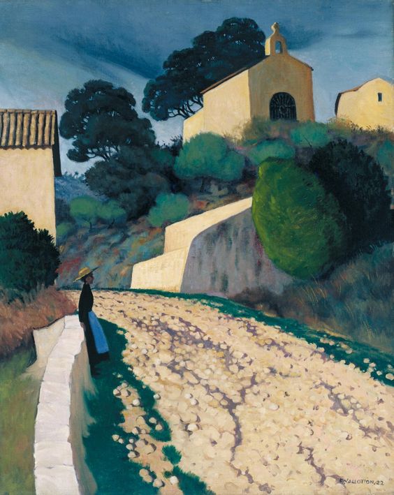 Une halte au pied de la maison - peinture de Vallotton