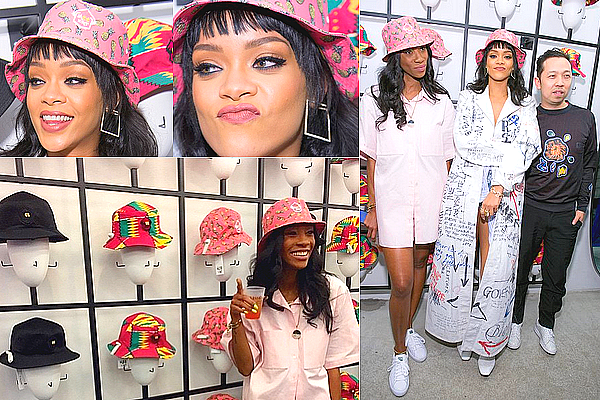 30.03.2015 : Rihanna était au lancement de la collection de bobs de Melissa à New-York.
