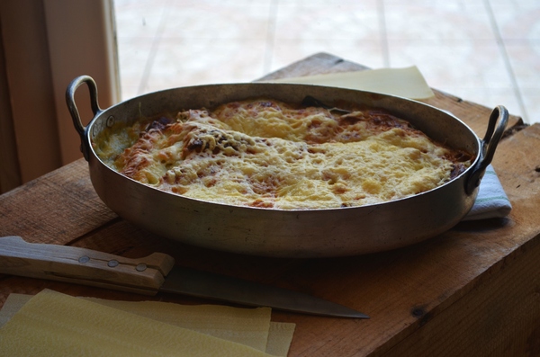 Lasagnes mozzarella et feuilles d'épinard