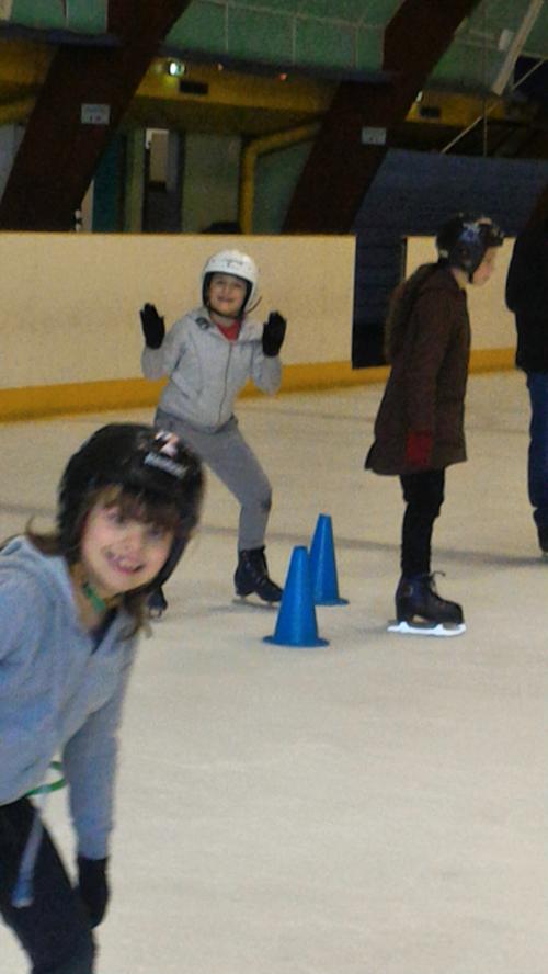 1ère séance de patinage...