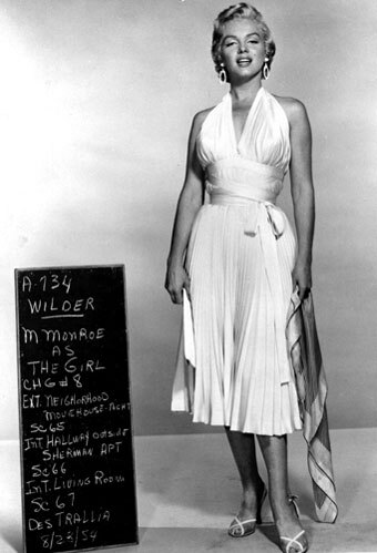 Marilyn Monroe in white dress