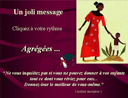 Un joli message