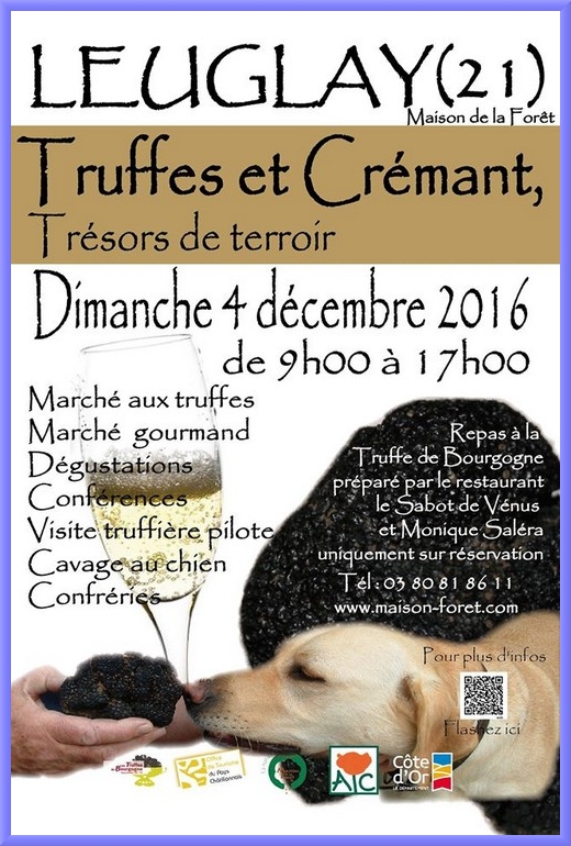 Le marché aux truffes de Bourgogne 2016, à la Maison de la Forêt, a été suivi de sympathiques intronisations