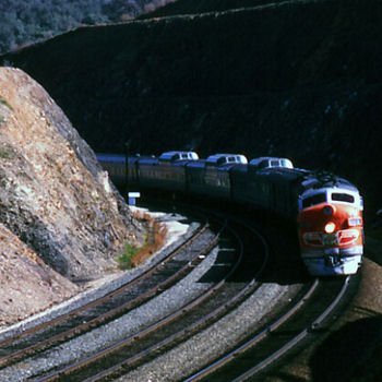 le california zephyr en 1970 à james, californie. 