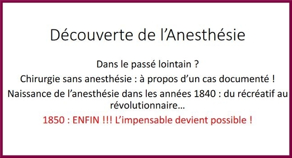 "La chirurgie moderne, de l'antisepsie à l'asepsie", une conférence du docteur Claude Plassard pour l'ACC