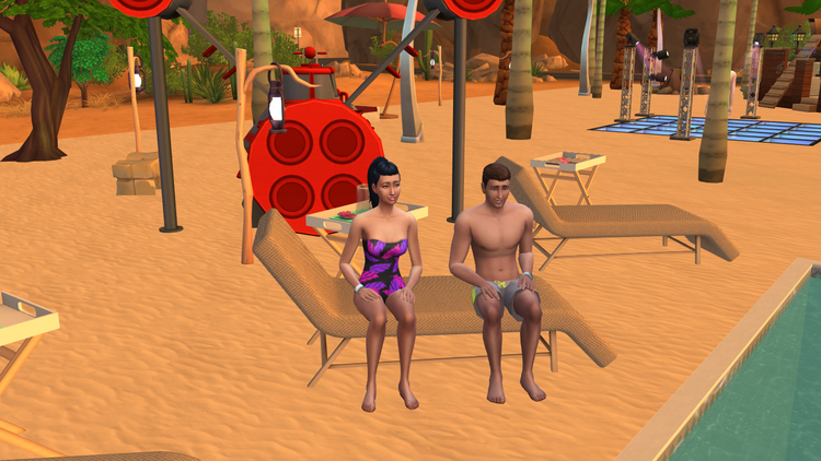 Sims 4 : Au resto de la plage