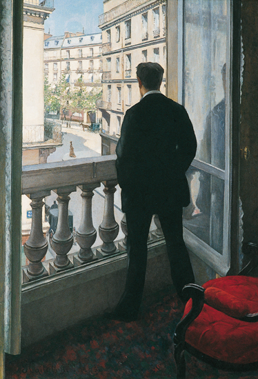 Gustave Caillebotte, <i>Jeune homme à sa fenêtre</i> Gustave Caillebotte, <i>Jeune homme à sa fenêtre</i>