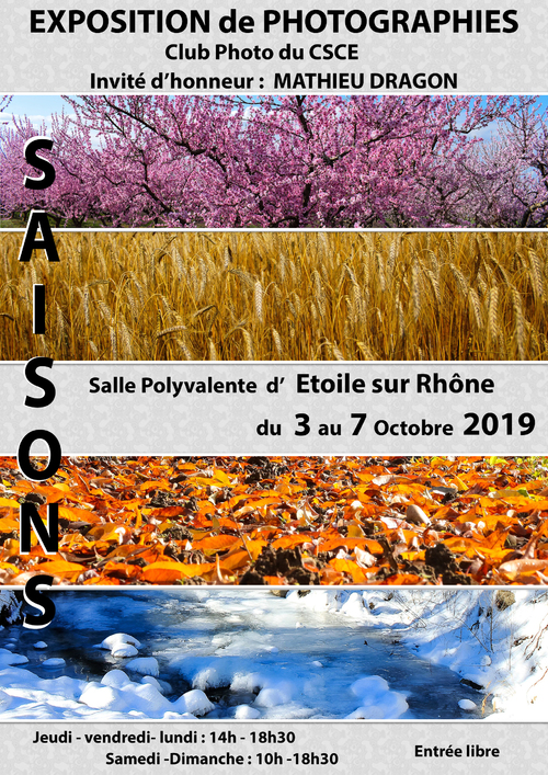 l'Expo Photo d'octobre 2019 SAISONS