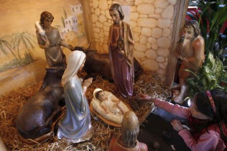 Une crèche de Noël le 23 décembre 2010 au Royaume-Uni.