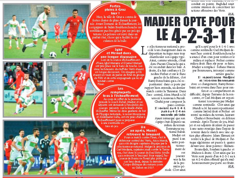 Mardi 27.3.2018 en Autriche à Graz Amical Iran-EN 2-1