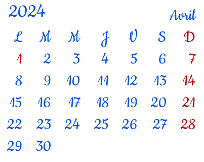 Matrices Avril 2024