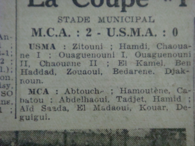4.1.1948 Coupe Forconi MCA-USMA 2-0