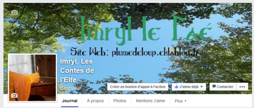 La Page facebook "Imry,l les Contes de l'Elfe"