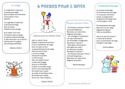 Poésies sur l'hiver, la neige, le ski