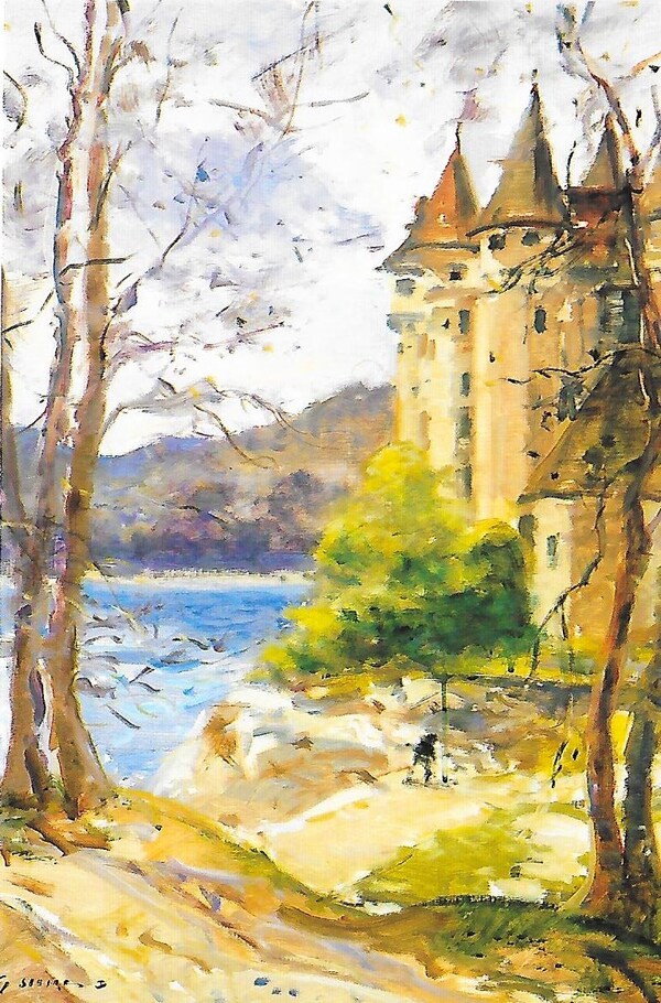 Le château de Val vu par les peintres .