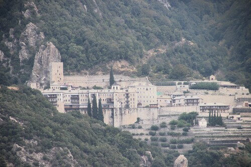 le mont Athos, monastères vus au cours de la croisière