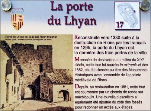 Photo de la porte du Lhyan - Rions - Gironde