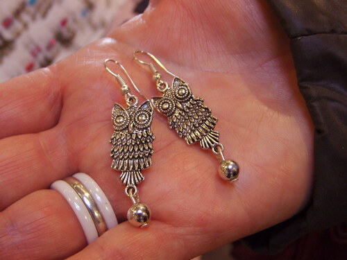 boucles d'oreilles hiboux