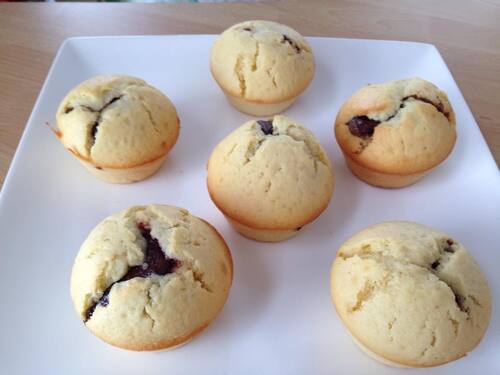 muffins coeur nutella