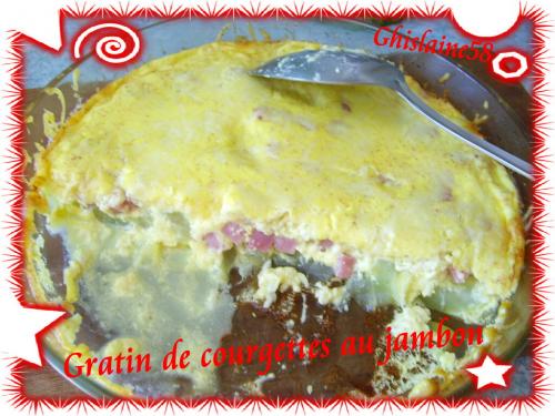 Gratin de courgettes au jambon