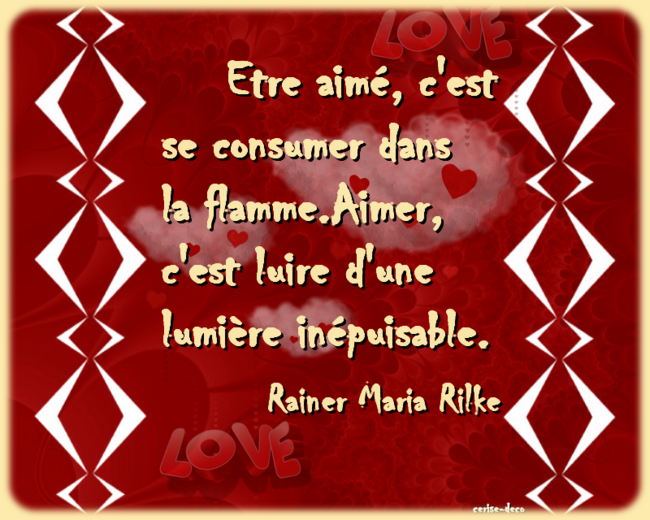 citation illustrée : : aimer