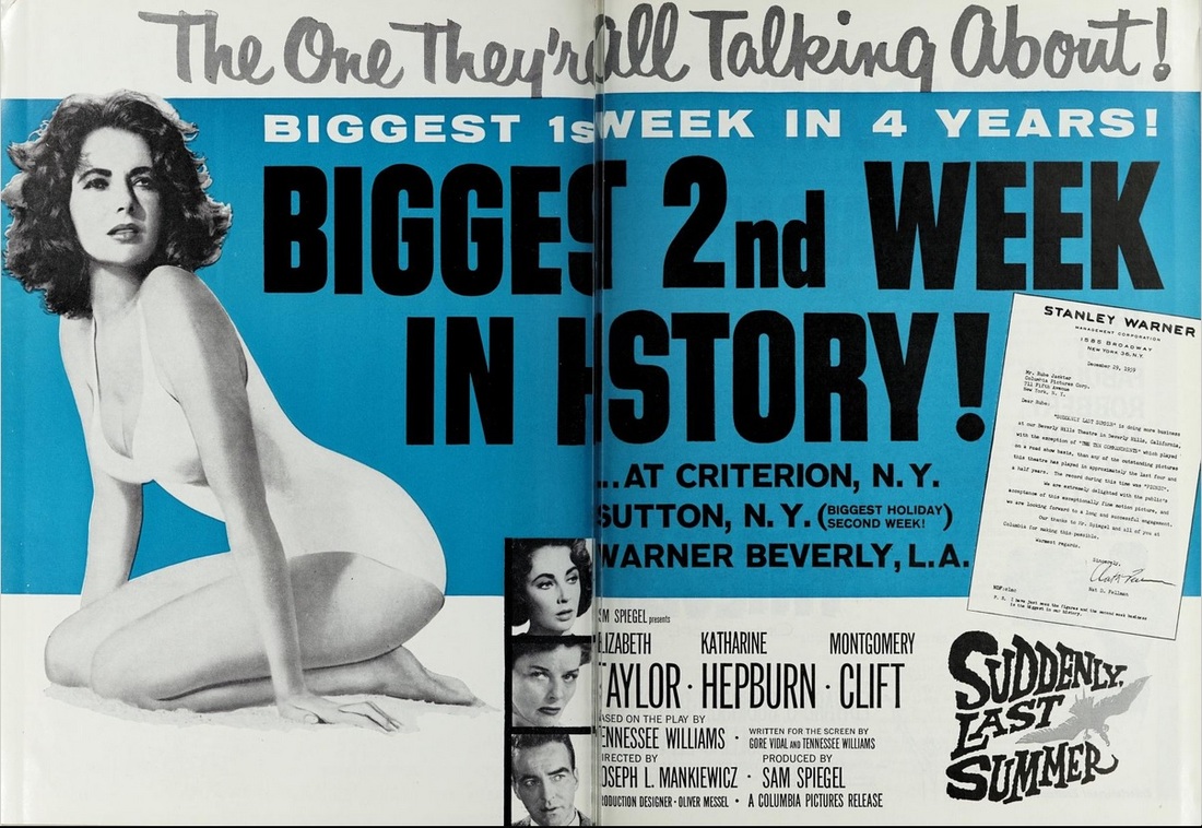 SUDDENLY LAST SUMMER box office USA 1959