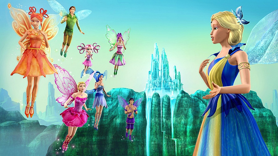 magic barbie arc en ciel