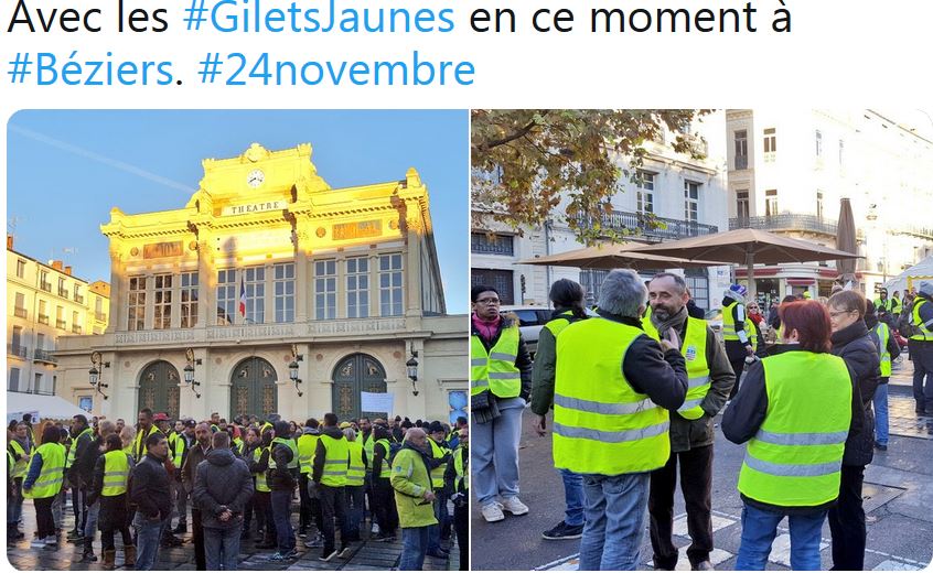 GILETS JAUNES : la tentative de récupération politique de l'extrémiste  islamophobe ménard maire de Béziers - micheldandelot1