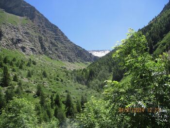 Le névé en tête du vallon