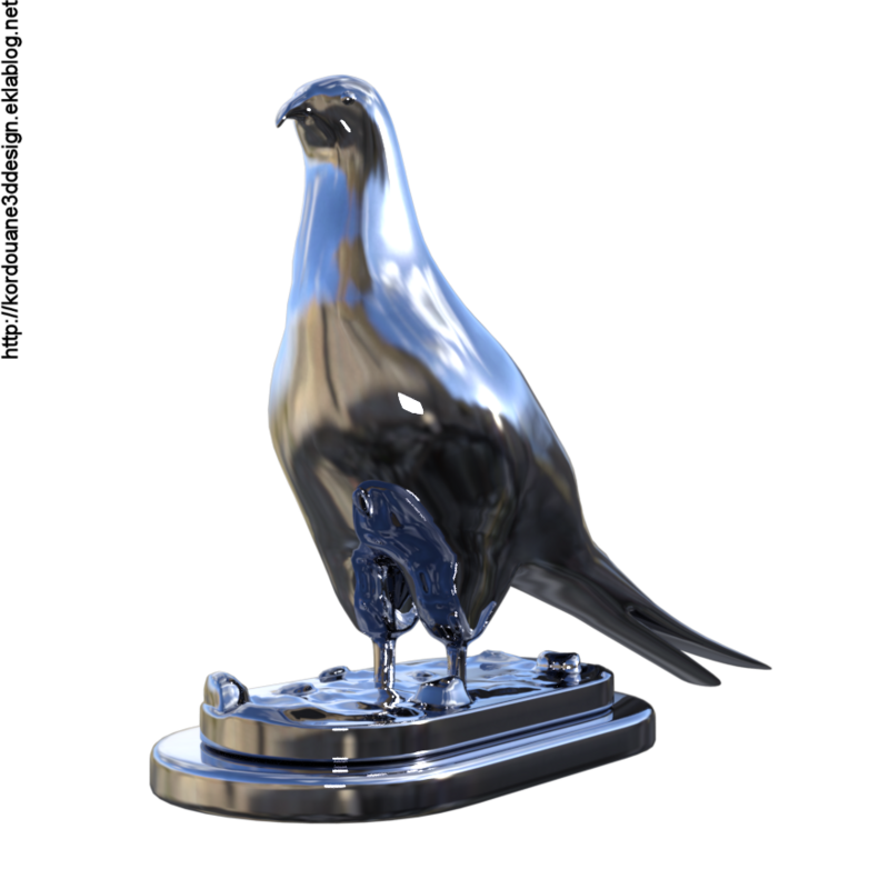 Tube de statue de pigeon (render-image)