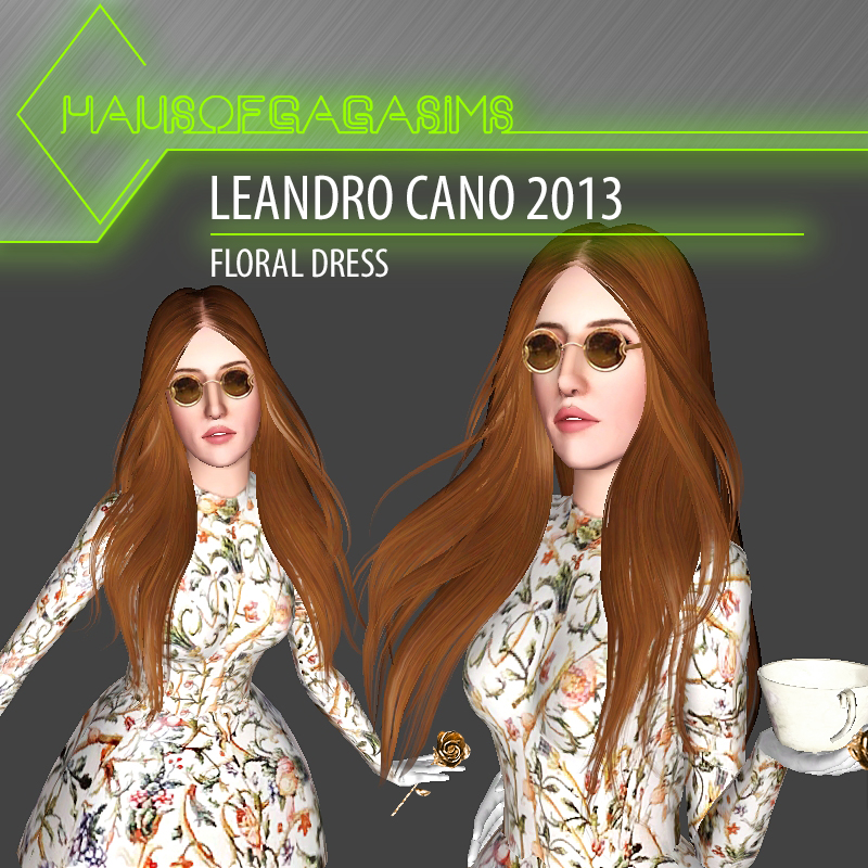 LEANDRO CANO 2013 FLORAL DRESS