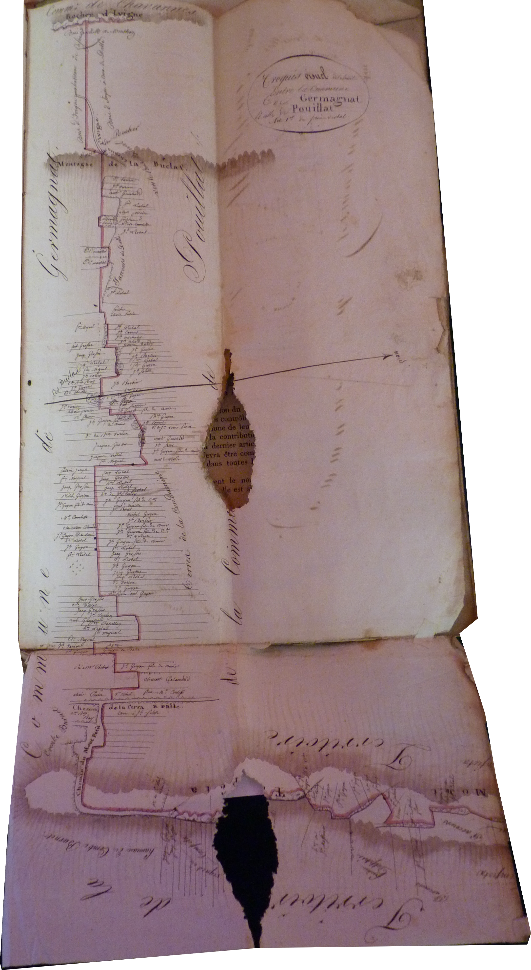 Plans manuscrits de la matrice cadastrale de 1812