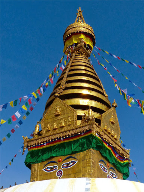 le stupa du temple de Swayambunath.
