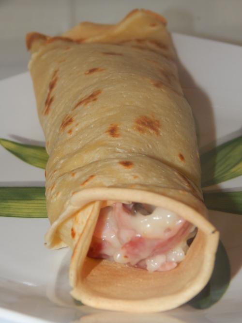 Crêpe jambon-champignons