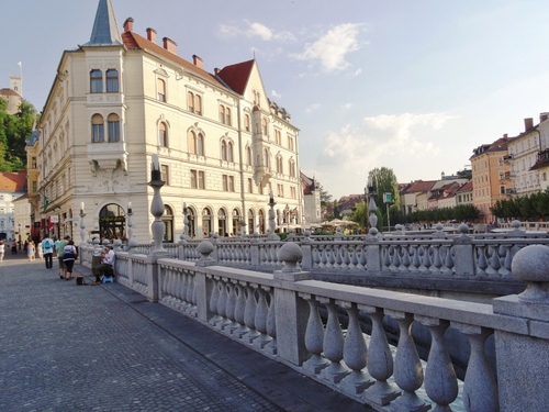Autour des Trois Ponts à Ljubljana en Slovénie (photos
