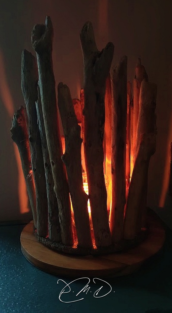 2022 - Photophore en bois flottés - ND