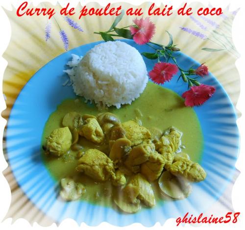 Curry de poulet au lait de coco