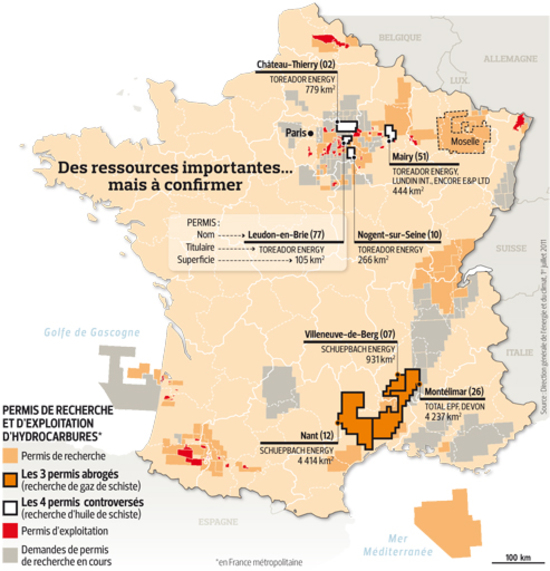 Les enjeux économiques du gaz et du pétrole de schiste pour la France