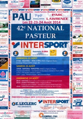 NATIONAL PETANQUE 2014DE PAU-PASTEUR