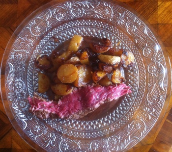 Côte de boeuf basse température - pommes de terre sautées maison