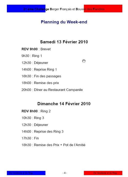 Challenge 2010 - Programme MAJ 11/02/2010