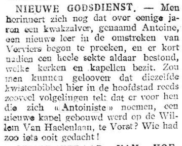 Nieuwe godsdient (Het Vlaamsche Nieuws-Vlaamsche Gazet, 7 avril 1916)(Belgicapress)
