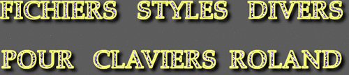  STYLES DIVERS CLAVIERS ROLAND SÉRIE 9656