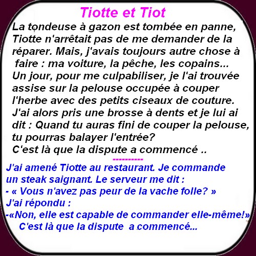 On ne rate pas l'humour du dimanche chez "Tiot" même à la fête des Pères!