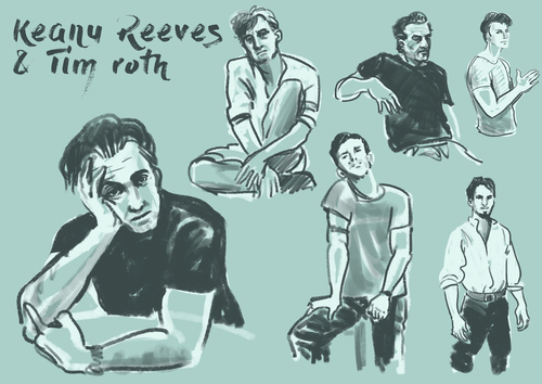 Daily Sketchy #8 Keanu Reeves & Tim Roth