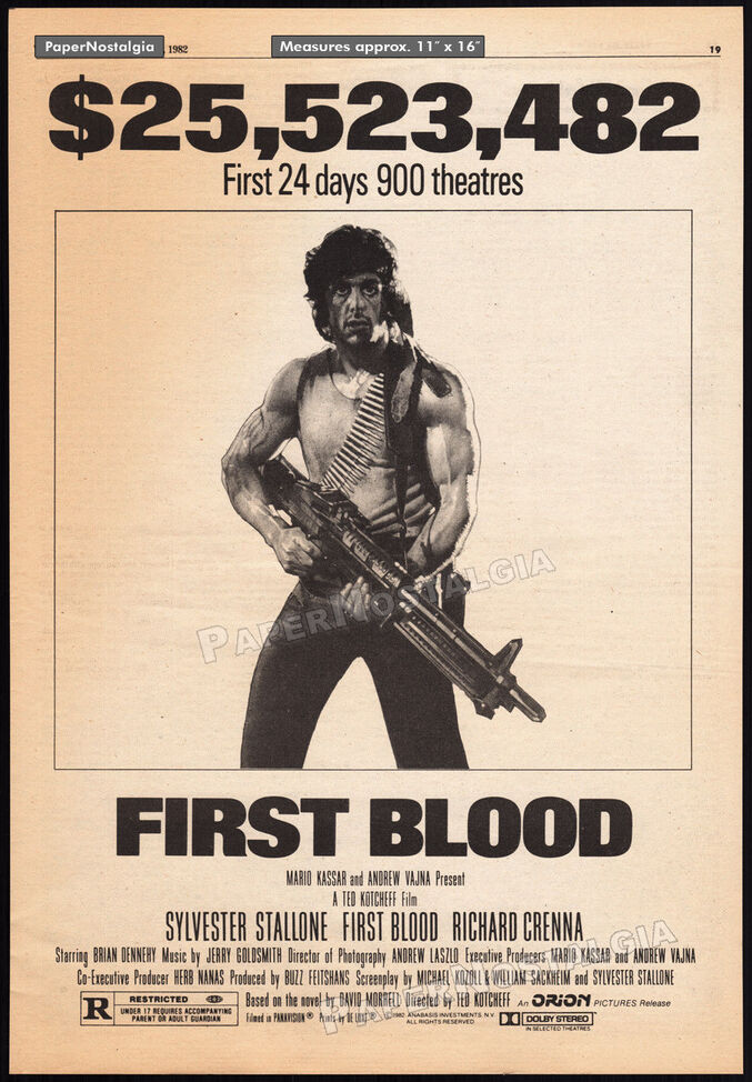 RAMBO (FIRST BLOOD) SYLVESTER STALLONE- 2 MARS 1983