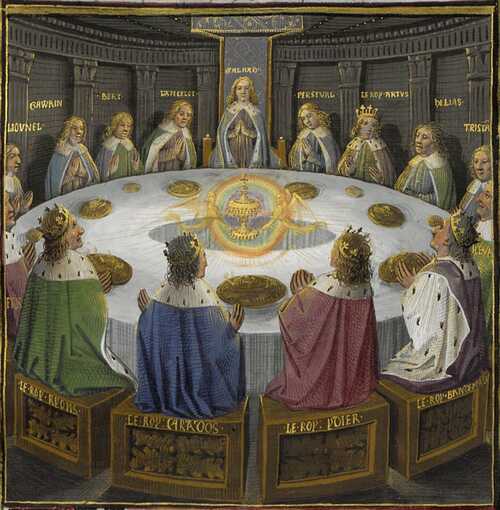 Chevaliers de la table ronde nommés (détail)