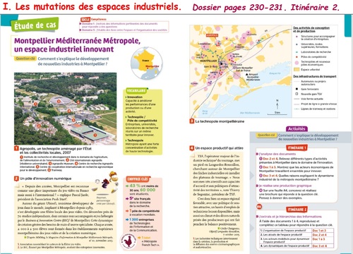 Les espaces productifs français et leur évolution.